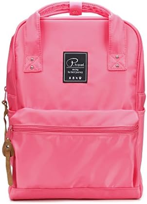 School Backpack Laptop Bag by FLYNOVA | Travel Bag for High School, College, Business | Breathable Comfort, Water-Resistant Nylon, Adjustable Shoulder Straps | Boys & Girls (Rose Red)