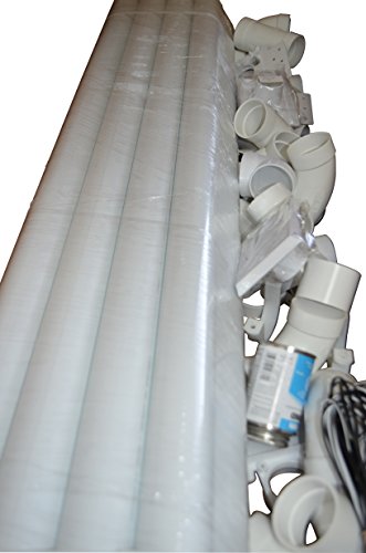 ZVac Central Vacuum Installation Kit for All Homes Rough-in Built-in CVac 3 Inlet Kit with Pipe Includes 48 Foot of Pipe Compatible Replacement for All Brands