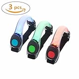 HBirdPc LED Armband Lights Glow Band Reflective Bracelets for Running Cycling Jogging Hiking,Replaceable Battery [3-Pack]