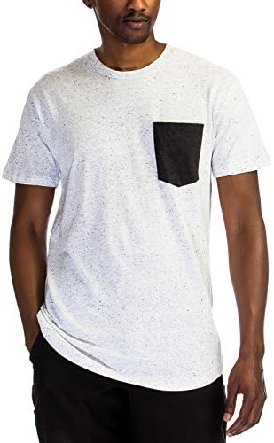 Basic Solid Slim Fit Color Block Contrast Front Pocket Shortsleeves T-Shirt Tops