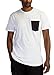 Tonyclo Men's Basic Solid Slim Fit Color Block Contrast Front Pocket Shortsleeves T-Shirt Tops