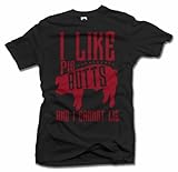 I Like Pig Butts And I Cannot Lie BBQ T-Shirt 2X Black Men's Tee (6.1oz)