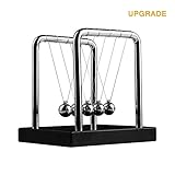 Lamayal Newton's Cradle Balance Balls, Art in Motion Toys for Kids Adults, Science Physic Psychology Educational Kits Wooden Base