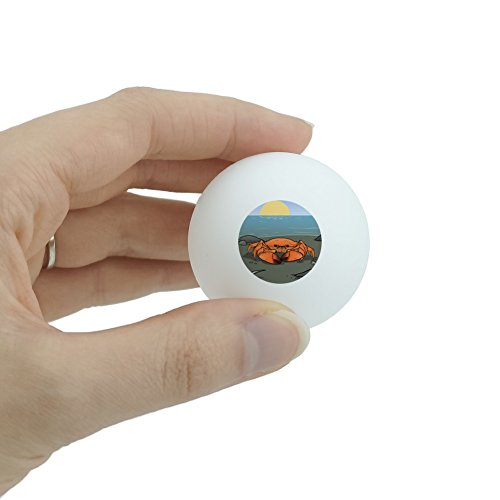 Crab On Beach Novelty Table Tennis Ping Pong Ball 3 Pack