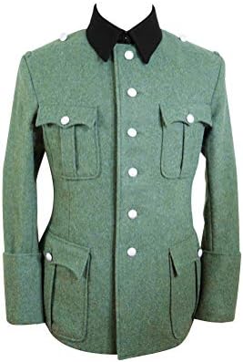 第二次世界大戦 ドイツ軍 武装したエリート M36 将校用 ウール材料 ジャケット制服 2xl 軍衣 襟 Buttons 6 超美品再入荷品質至上 黒
