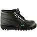 Mens Kickers Kick Hi Leather Classic Oxfords Office Work Boots Shoes - Black/Black - 8.5