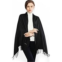 Cashmere Winter Warm Scarf Pashmina Shawl Wrap for Women and Men Black Long Large Soft Scarves