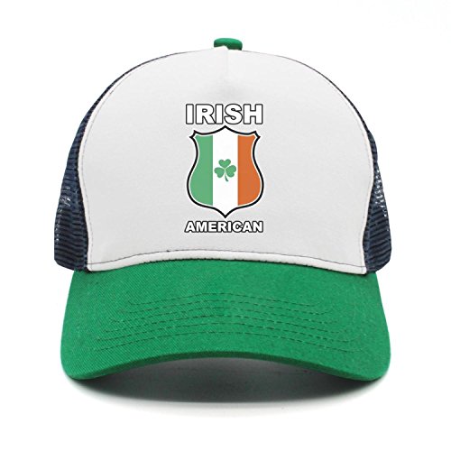 SJSNBZ Irish American Police Mens Womens Funny Saying mesh Snapback Cap