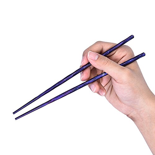 Kizer Titanium Chopsticks for Outdoor Camping Picnic Hiking, Handmade Chopsticks 8.58 Inches Easy to Hold, Kizer Purple T309A3