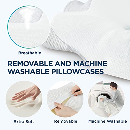 Bedsure Cervical Pillow for Neck Pain Relief Contour Memory Foam Pillows for Neck and Shoulder