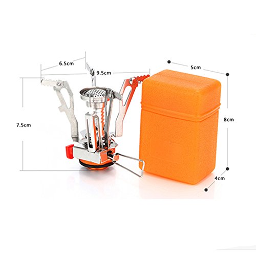 KingTo Portable Ourdoor Camping Stove, Mini Cooking Stoves Integrated Windproof Gas Stove,3000W Electronic Camping Stove with Box