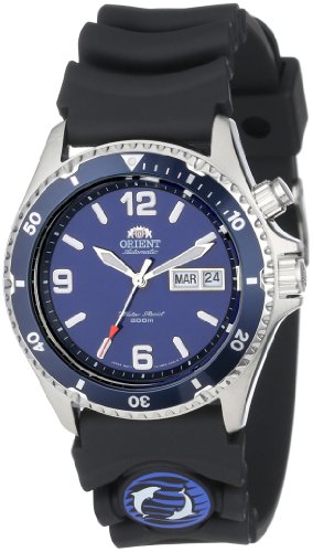 Orient Men's CEM65005D 'Blue Mako' Automatic Dive Watch With Black Rubber Band