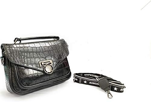 Exclusive Girls Women Ladies Sling Shoulder Handbag Office Bag (Croco Black) | Sale | Gift for Women