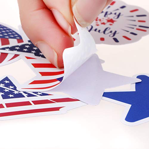 6 Decorations+Stickers+Independence+Patriotic+Waterproof
