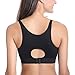 Gratlin Womens Wire Free Racerback Cotton Support Bra for Maternity and Nursing Black M