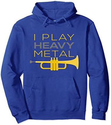 Unisex I Play Heavy Metal Hoodie For Band Players Gift Idea Medium Royal Blue