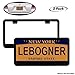 lebogner Car License Plate Frames, 2 Pack Matte Aluminum Auto Plate Frames, Will Fit Standard US Plates, 2 Hole Stainless Steel Black Unbreakable Frames to Protect Plates, Mounting Hardware Included