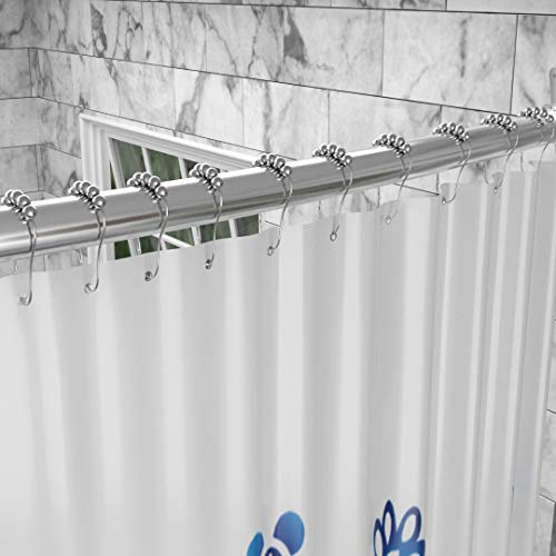 Sikaiqi Adjustable Curved Shower Curtain Rod, SUS304 Stainless Metal
