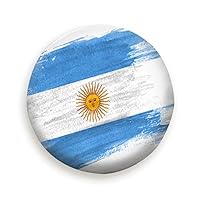 fudin Brush Painted Flag Argentina Hand Drawn Signs Symbols Spare Wheel Tire Cover Polyester Universal Wheel Covers for Trailer RV SUV Truck Camper Travel Trailer Accessories