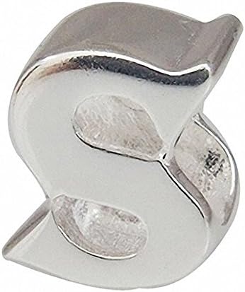 Letter S Charm Sterling Silver 925 Initial A-z Alphabet Beads Name Charm for Bracelet