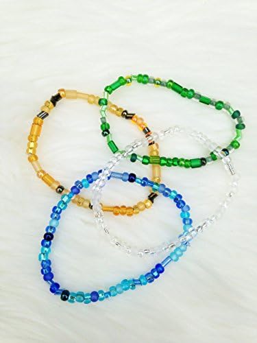 4 Stretch Bracelets -Handmade in USA, Beaded Bracelet, Hippie Style, Unique Jewelry for Woman