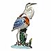Minihouse Blue Heron Trinket Box Hinged Hand-Painted Enameled Bird Figurine Collectible Jewelry Box Ring Holder,Unique for Home Decor