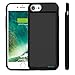 Battery Case for iPhone 8/7 Slim, Vorcsbine 3000mAh Charger Case Support iPhone Charge Port and Headphones (4.7 inch)-Black
