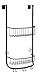 mDesign Over the Door Bathroom Shower Caddy for Shampoo, Conditioner, Soap, Razor - 3 Hooks, Bronze