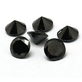 Fashewelry 100Pcs Black Cubic Zirconia Faceted Rhinestone Cabochons 3mm Mini Pointed Back Diamante Gems for Nail Art Craft Jewelry Making