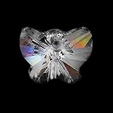 SWAROVSKI ELEMENTS Crystal Pendant, #6754 Butterfly, 18mm, 1 Piece, Crystal Moonlight