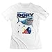 Duola Women's Short Sleeve T-shirt Finding Dorry White