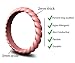 DSZ Silicone Wedding Ring for Women, Mixed Classic & Thin Rubber Band for Sports & Active Women's (Metallic Pink, Silver, Black, Turquoise, Sandpink, Turquoise, Royal Black, White, 5)