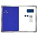 Cork Board White Board Combo - 24 x 24 Dry Erase Cork Board with 1 Dry Eraser, 4 Markers, 4 Magnets, 10 Thumb Tacks and 6 Magnetic Notes - Message Bulletin Board White Board for Home Office Desk