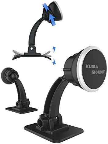 KUMA Mount Cling_Plus Car Mount Universal Stick on Any Surface Magnetic Car Mount Holder for iPhone 7 6 6S Plus 5S 5C 5se, Samsung Galaxy S6/S7 Edge Plus S5 Note 5 4 3, LG G5, Nexus 6P 5X,GPS.