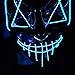 Halloween LED Purge Mask Light up Scary Mask Cool Costume EL Wire for Halloween Cosplay Festival Parties fit Adults Kids Blue
