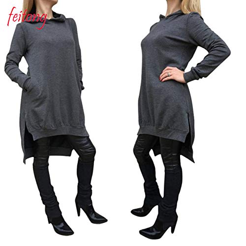Dressin_Women's Long Sleeve Dressin_Women's Coat Outerwear Blouse Casual Hooded Pullover Hoodie - Thumbnail 3