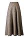 Choies Women's High Waist A-line Flared Long Skirt Midi Casual Skirt M Khaki