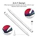 Stylus Pen for Touch Screens，CiSiRUN 1.5mm Fine Point Rechargeable Tablet Painting Pen Digital Pens Compatible for All Touch Screen Tablets & Cell Phones Stylus for Drawing,Writing（White）