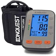 Konquest KBP-2704A Automatic Upper Arm Blood Pressure Monitor - Accurate, FDA Approved - Adjustable Cuff, Large Screen Display, Portable Case - Irregular Heartbeat & Hypertension Detector -Tensiometro