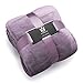 Kingole Flannel Fleece Microfiber Throw Blanket, Luxury Lavender Purple King Size Lightweight Cozy Couch Bed Super Soft and Warm Plush Solid Color 350GSM (108 x 90 inches)