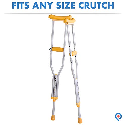 Pivit Super Crutch Tips | Tan, 7/8" | Heavy-Duty Rubber Replacement Feet for Walking Canes & Underarm Crutches | Large Surface Superior Tracking | Flex-Technology Shock Absorption Reduces Arm Fatigue