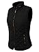 NE PEOPLE Womens Lightweight Quilted Zip Vest-BLACK-2XL