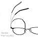 Komehachi - Super Light Unisex Vintage Simple Elegant Round Metal RX-Ready Eyeglasses Frame with Clear Lenses (Black)