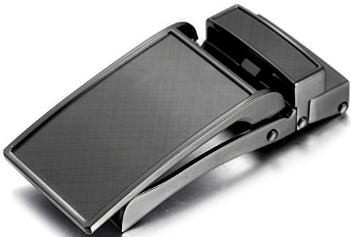 Marino Avenue Ratchet Belt for Men - Adjustable Mens Dress Belt with 38 Easy to Click Into Place Ratchet Closures. Medium Size Belt Men Adjustable for 28" to 44" Waist (Charcoal Depiction - Black)