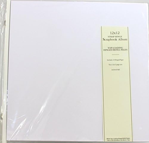 12 x 12 Scrapbook Strap Hinge Top-Loading Refill Pages