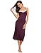 Ekouaer Womens Sleepwear Nightgown Full Slips Lace Sling Dress,7137-purplish Red-long Style,Large