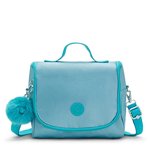 Kipling New Kichirou Metallic Lunch Bag Naturl Aqua Met on Galleon