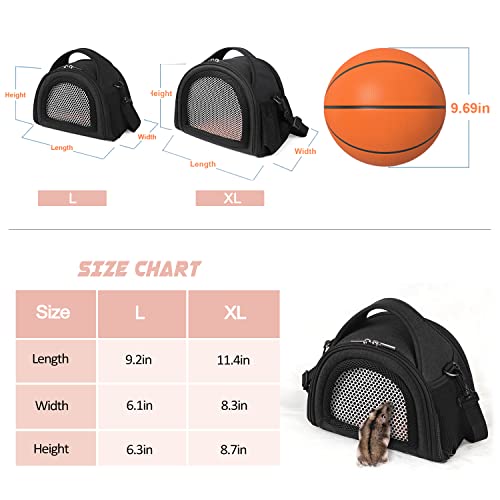 Hamster Travel Cage Lightweight Hedgehog Cages Large Capacity Breathable Hamster Habitat Small Animal Carrier With Water Bottle