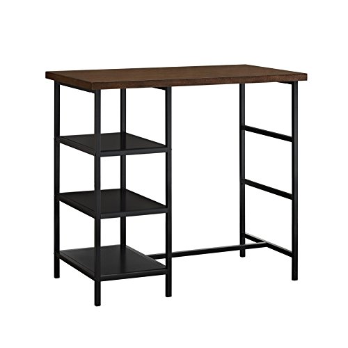 Dorel Living DL7695 Cosmo 3-Piece Metal Pub Set With Wood Top, Dark Mahogany