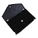 Velvet Envelope Clutch Large Evening Bag Women Bag Metal-Trim Shoulder Bag,Wedding Clutch Bag Purse (Black)